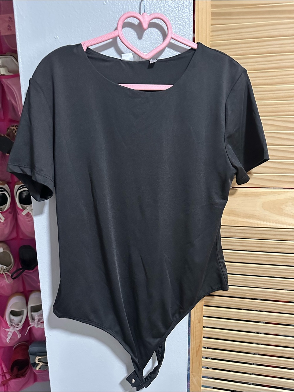 Black short sleeve bodysuit, junior’s XL
